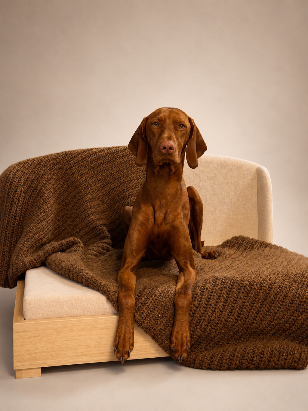 The Haven — Luxury Handcrafted Dog Bed | Solid Wood, Orthopedic, Waterproof lined