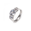 RG206W B.Tiff Tension 2 ct Cushion Cut with Emeralds Engagement Ring