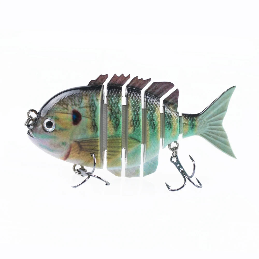 Hanlin 7.5cm 14.5g Multi Jointed Fishing Lures Sinking Shad Baits Wobbler Hard Body Swimbait Lifelike Sunfish Bass Tackle