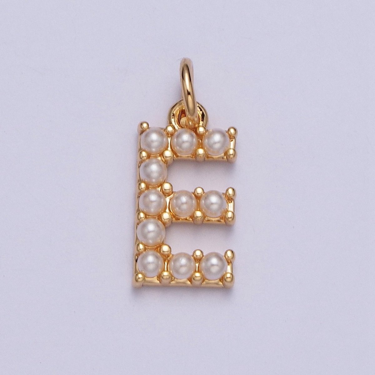 Mini Alphabet Pearl Charm Tiny Pearl Initial Charm 16K Gold Filled Charm for Personalized Jewelry | A-313-A-325