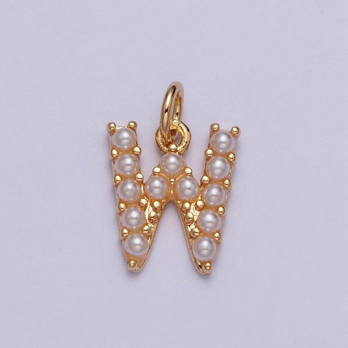 Mini Alphabet Pearl Charm Tiny Pearl Initial Charm 16K Gold Filled Charm for Personalized Jewelry | A-313-A-325