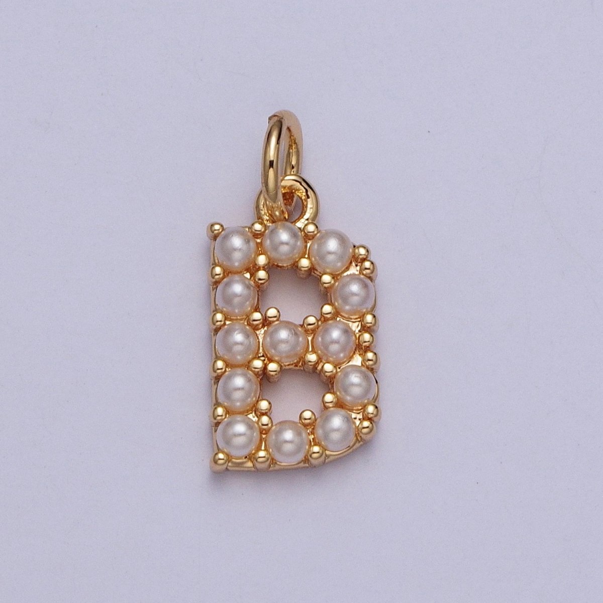 Mini Alphabet Pearl Charm Tiny Pearl Initial Charm 16K Gold Filled Charm for Personalized Jewelry | A-313-A-325