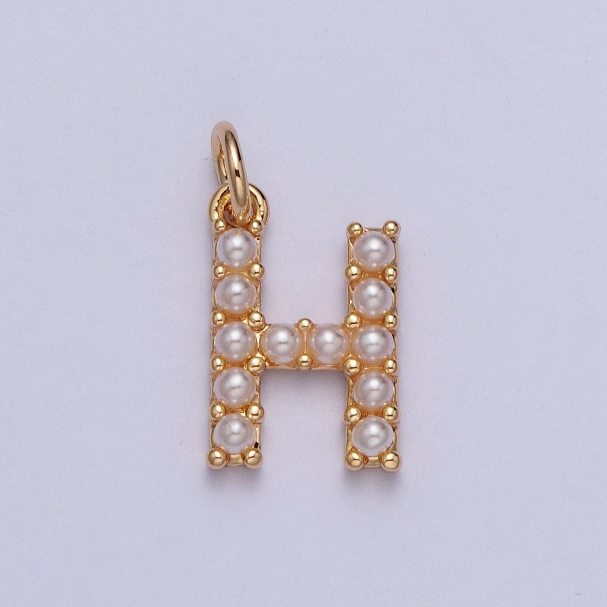 Mini Alphabet Pearl Charm Tiny Pearl Initial Charm 16K Gold Filled Charm for Personalized Jewelry | A-313-A-325