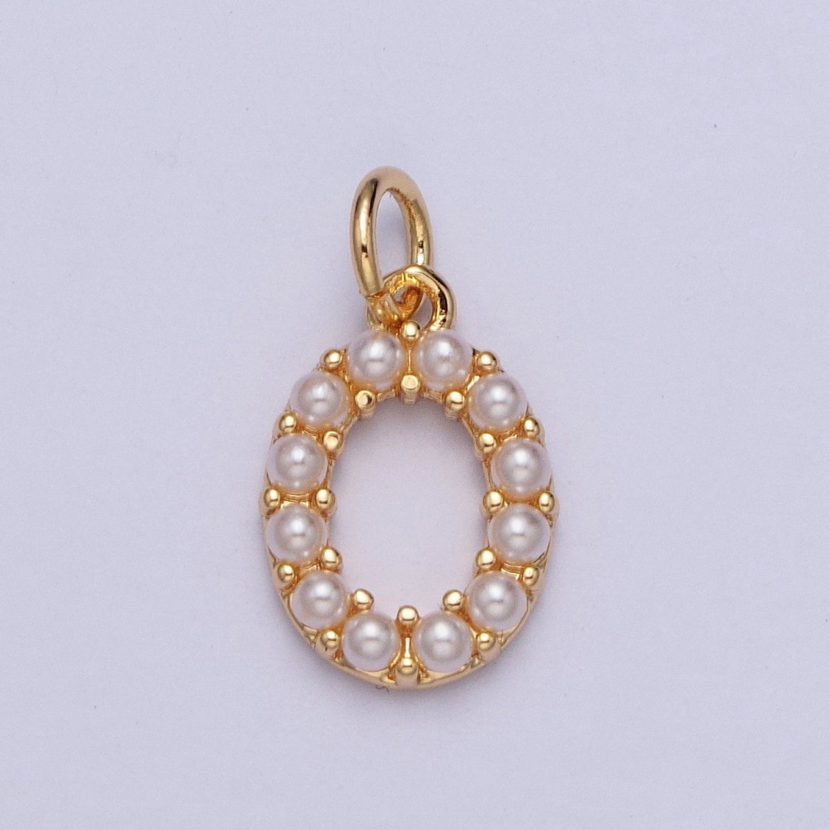 Mini Alphabet Pearl Charm Tiny Pearl Initial Charm 16K Gold Filled Charm for Personalized Jewelry | A-313-A-325