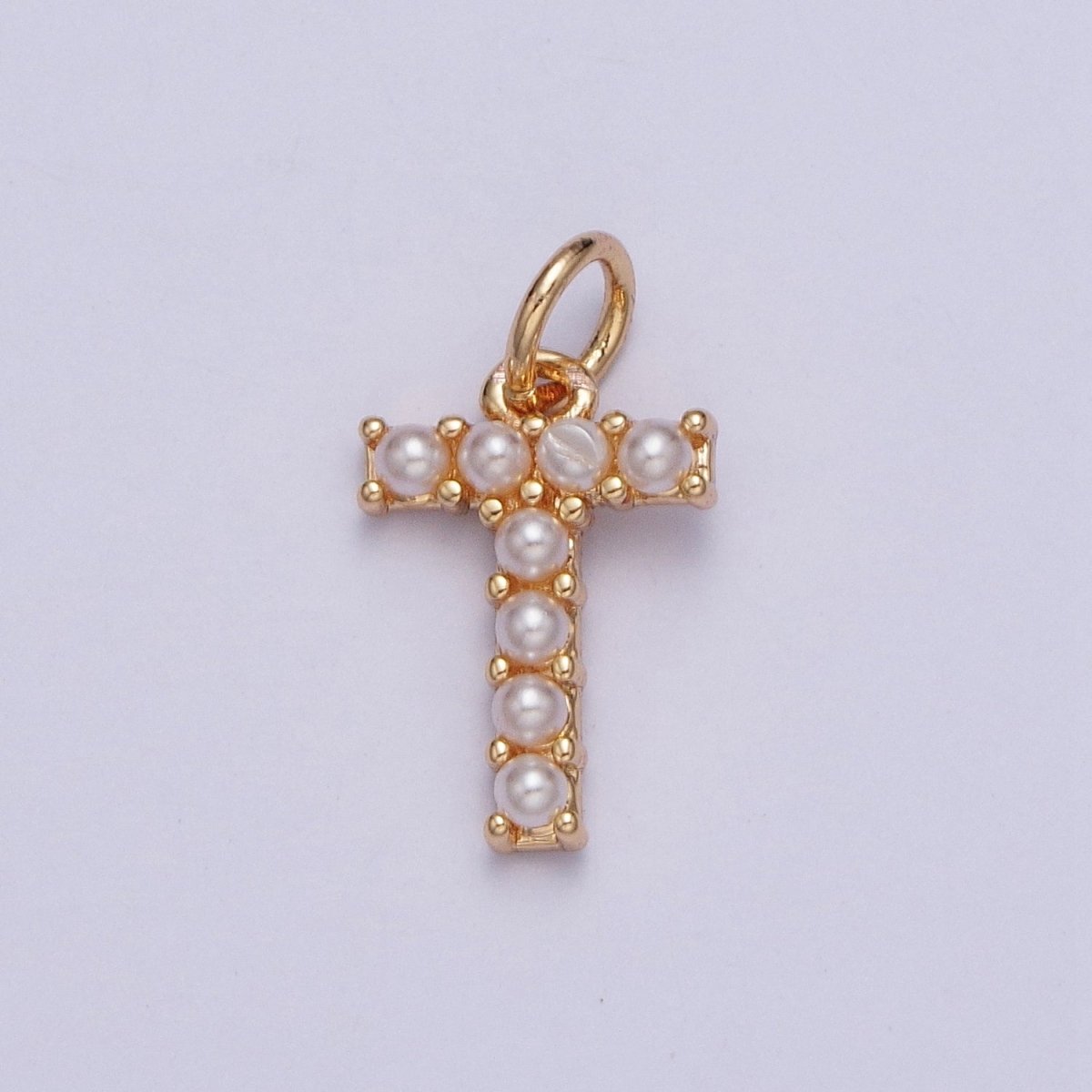 Mini Alphabet Pearl Charm Tiny Pearl Initial Charm 16K Gold Filled Charm for Personalized Jewelry | A-313-A-325