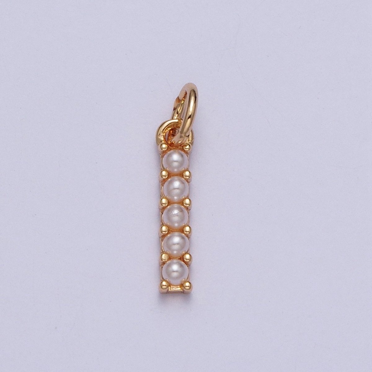 Mini Alphabet Pearl Charm Tiny Pearl Initial Charm 16K Gold Filled Charm for Personalized Jewelry | A-313-A-325
