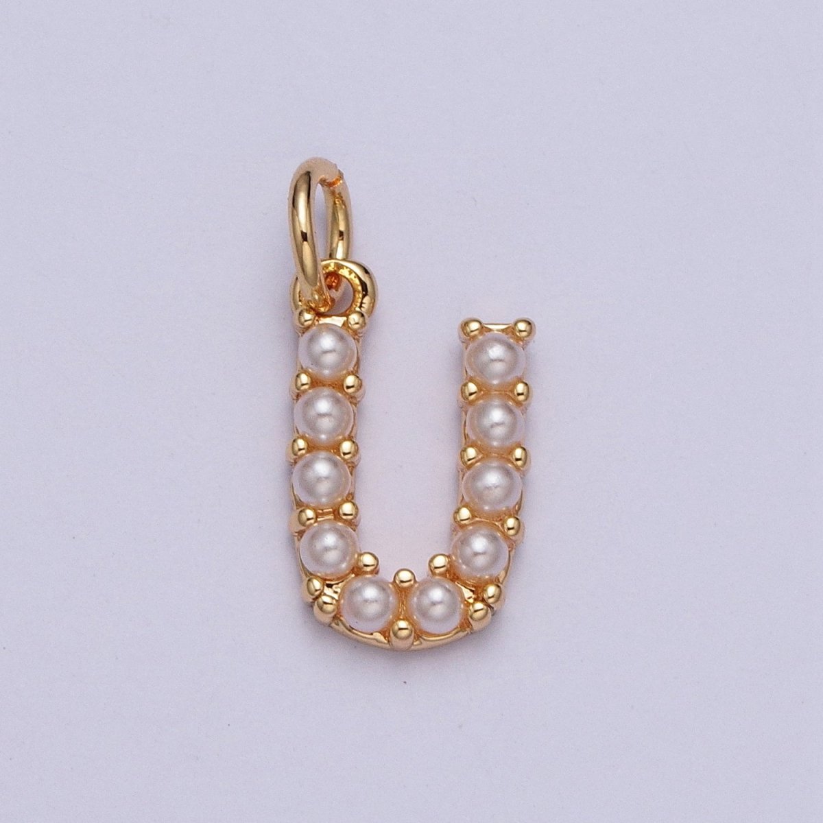 Mini Alphabet Pearl Charm Tiny Pearl Initial Charm 16K Gold Filled Charm for Personalized Jewelry | A-313-A-325