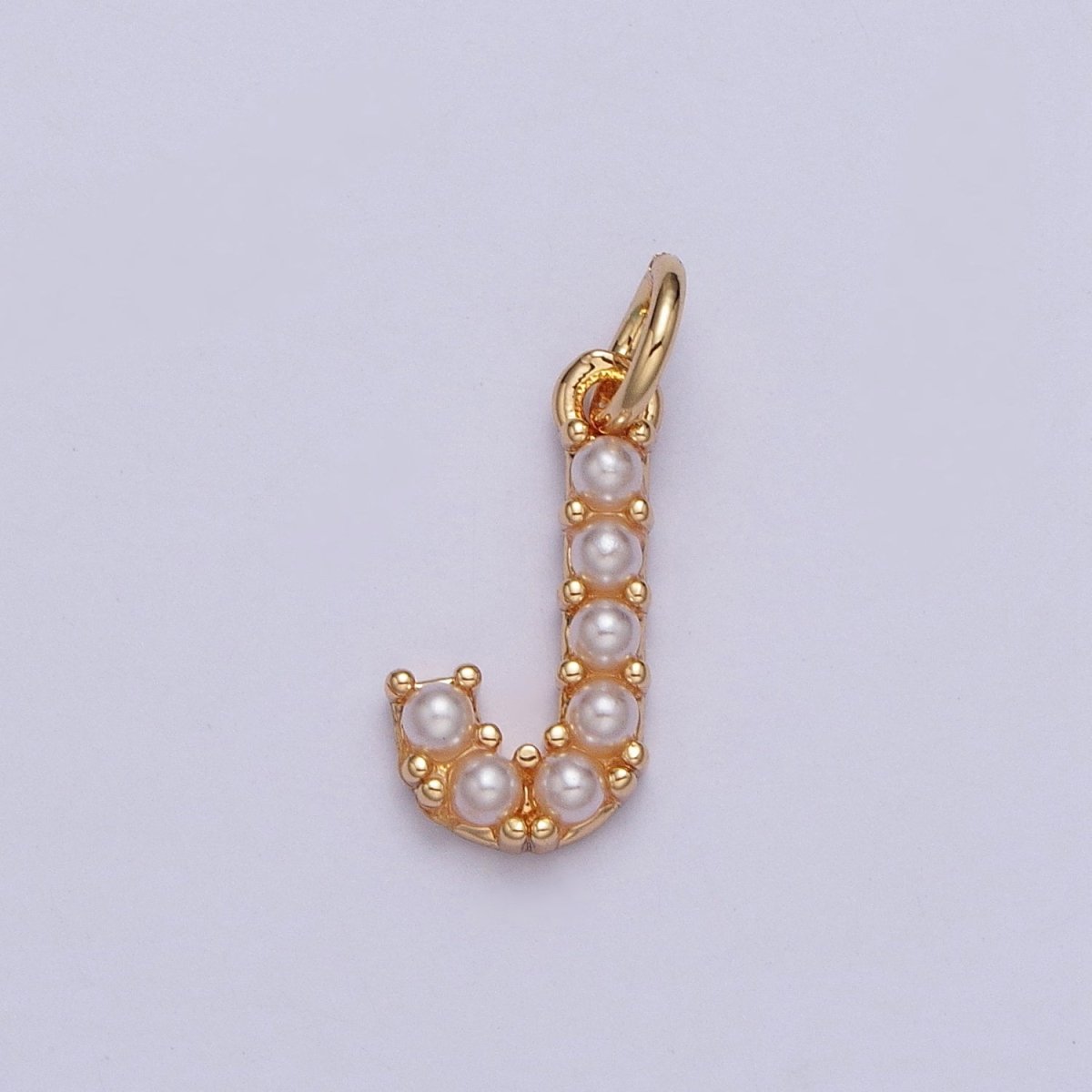 Mini Alphabet Pearl Charm Tiny Pearl Initial Charm 16K Gold Filled Charm for Personalized Jewelry | A-313-A-325