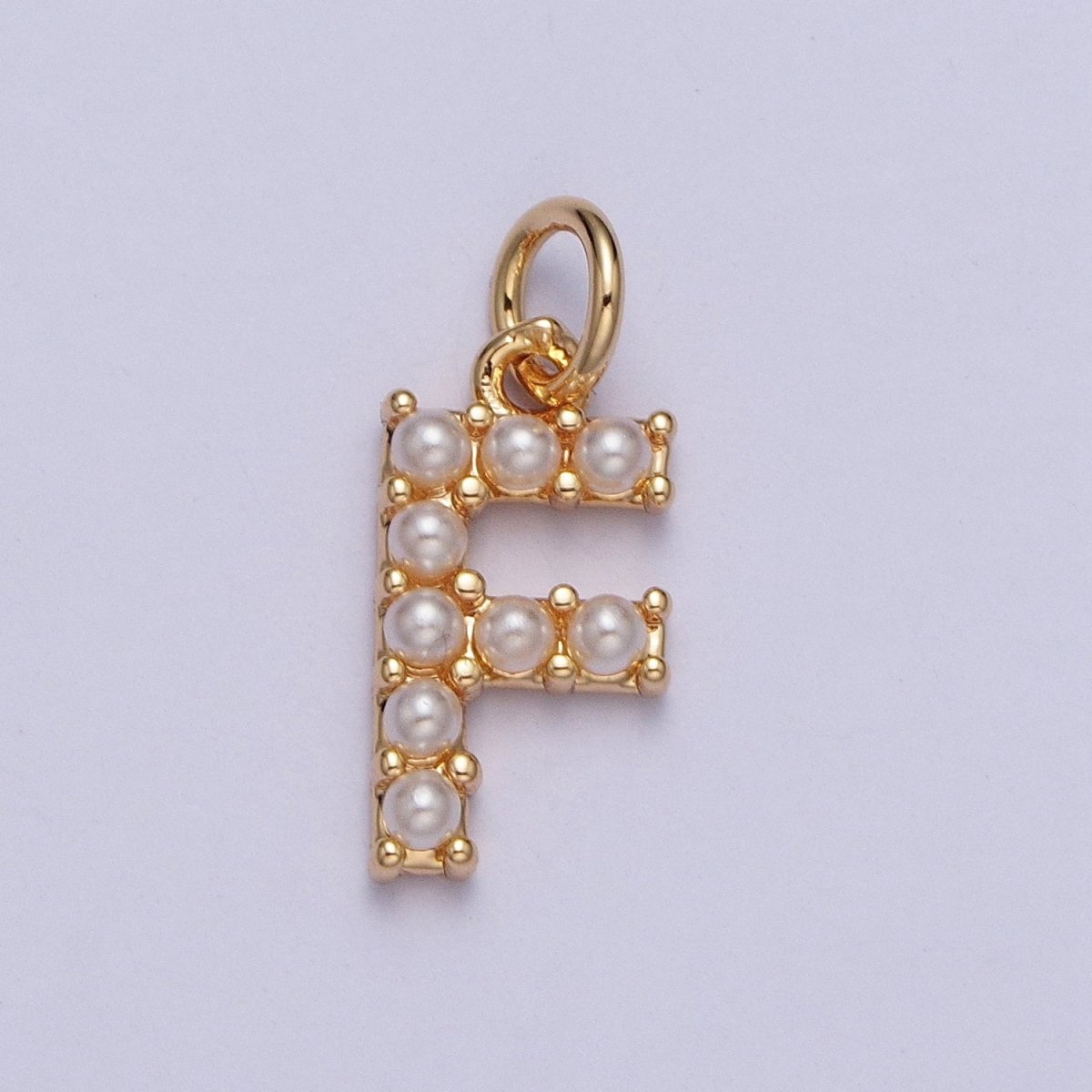 Mini Alphabet Pearl Charm Tiny Pearl Initial Charm 16K Gold Filled Charm for Personalized Jewelry | A-313-A-325
