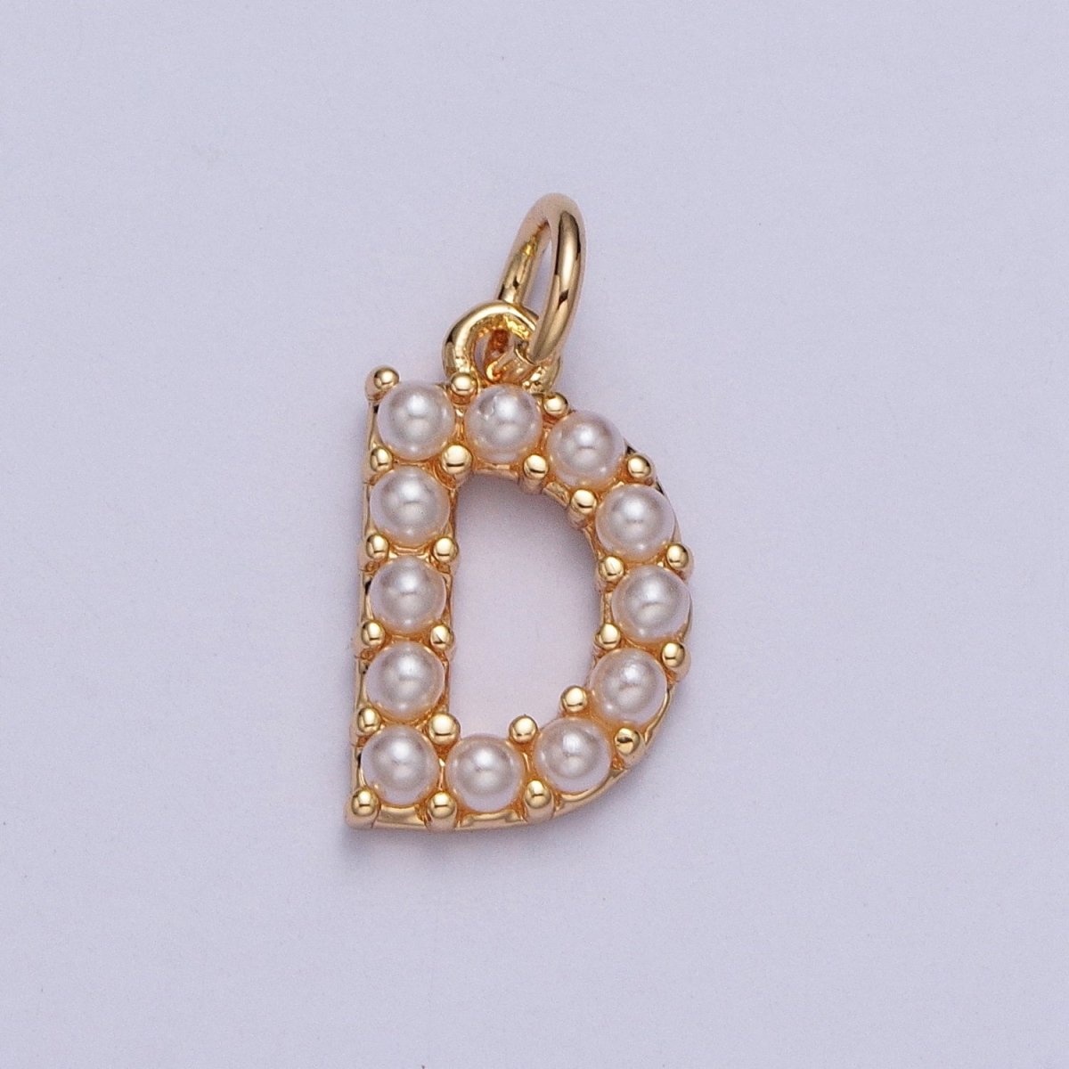 Mini Alphabet Pearl Charm Tiny Pearl Initial Charm 16K Gold Filled Charm for Personalized Jewelry | A-313-A-325